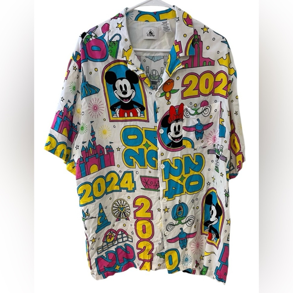 Disneyland Yellow and Blue Graphic Shirt